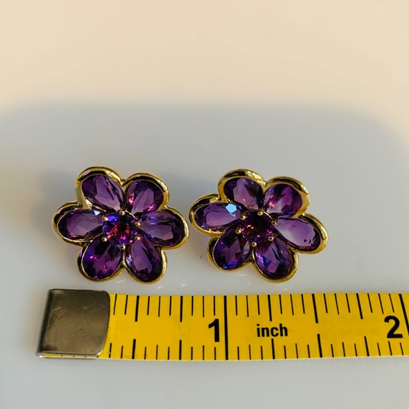 Jewelry - Amethyst & Gold Earrings